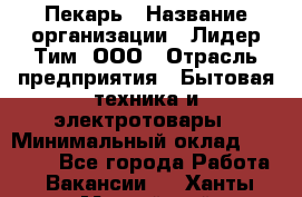 Пекарь › Название организации ­ Лидер Тим, ООО › Отрасль предприятия ­ Бытовая техника и электротовары › Минимальный оклад ­ 25 000 - Все города Работа » Вакансии   . Ханты-Мансийский,Нефтеюганск г.